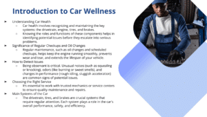 Course 1: Lesson 1 – Car Anatomy