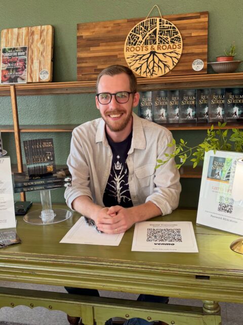 We’re incredibly honored to host @danielcamomile_official for his book signing today! Come celebrate this local author, grab a book, and enjoy a Saturday at @roots.and.roads.coffee.mentor!